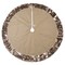 Contemporary Home Living 48" Brown Round Christmas Tree Skirt with Champagne Sequin Border